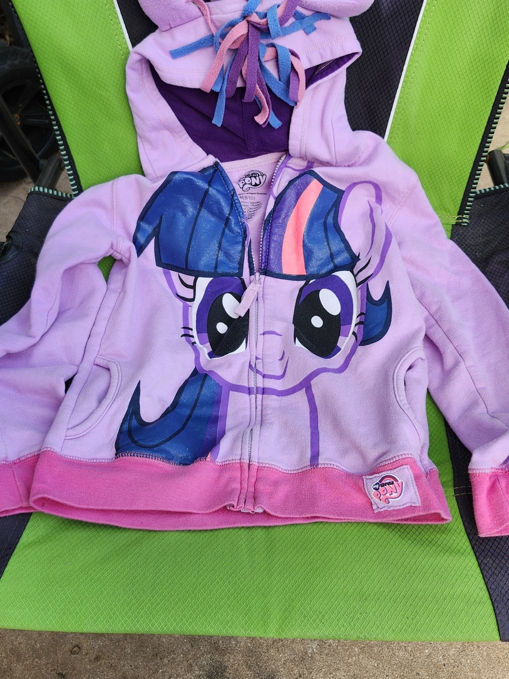 Hasbro Lavender and Pink My Little Pony Hoodie with Blue Accent